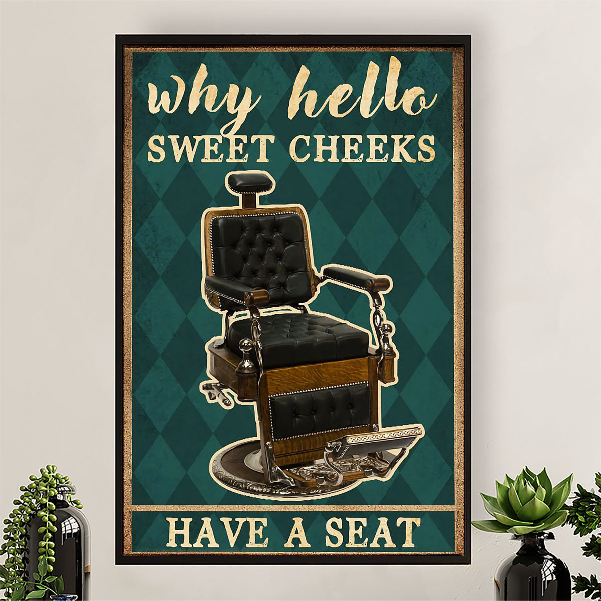 Hairdresser Canvas Why Hello Sweet Cheeks | Wall Art Gift for Hairstylists