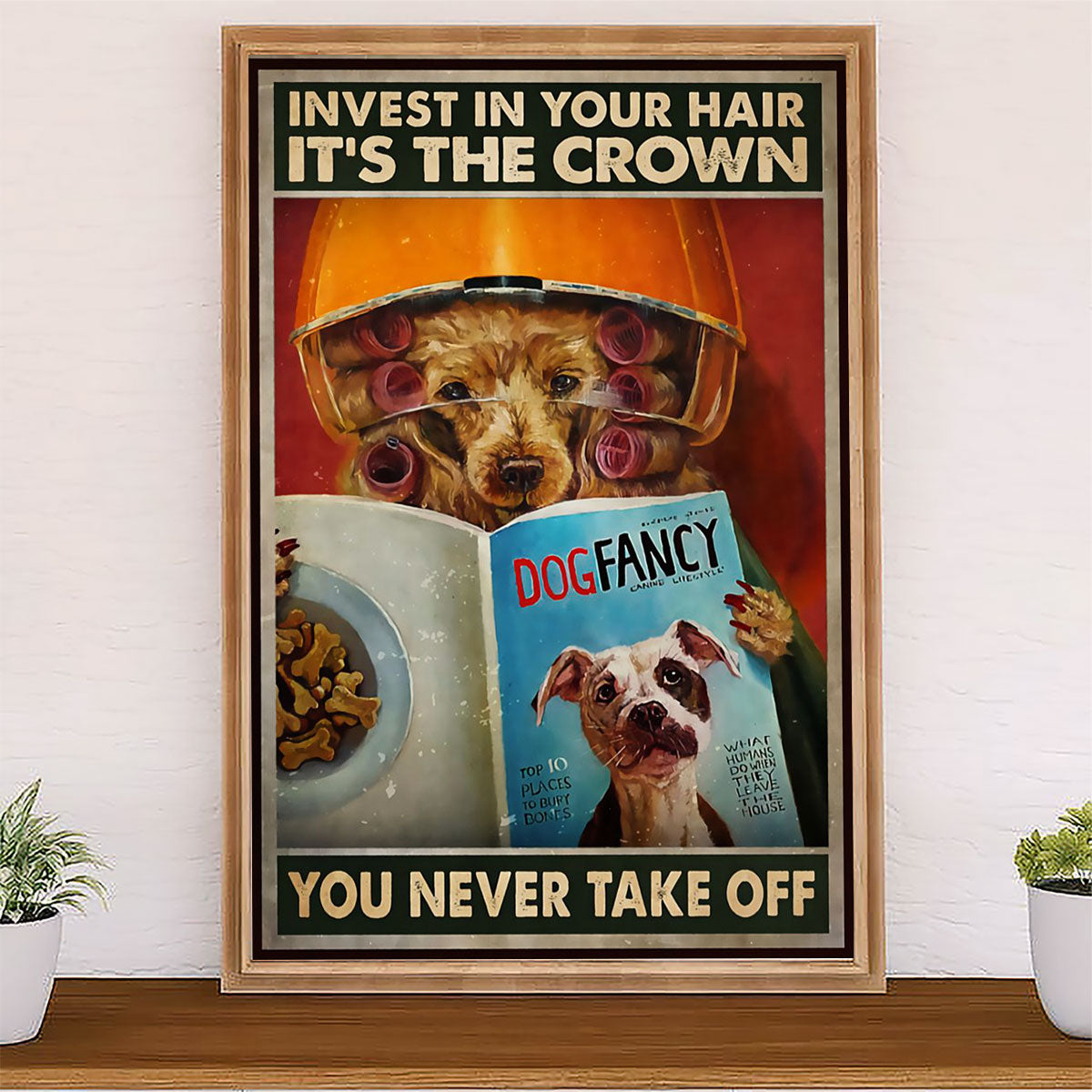 Hairdresser Canvas Invest In Your Hair, It's The Crown | Wall Art Gift for Hairstylists