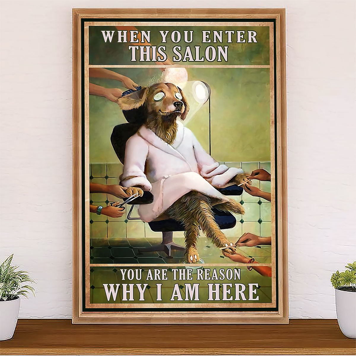Hairdresser Canvas When You Enter This Salon | Wall Art Gift for Hairstylists