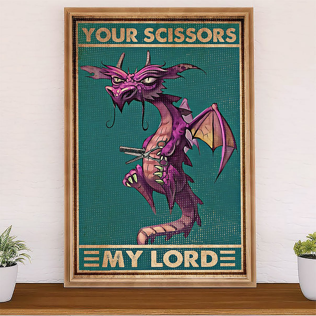 Hairdresser Canvas Your Scissors - My Lord | Wall Art Gift for Hairstylists