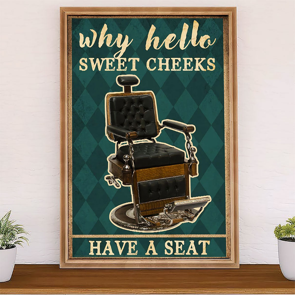 Hairdresser Canvas Why Hello Sweet Cheeks | Wall Art Gift for Hairstylists