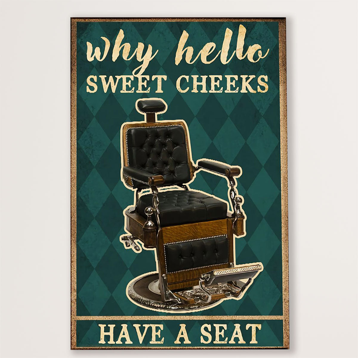 Hairdresser Canvas Why Hello Sweet Cheeks | Wall Art Gift for Hairstylists