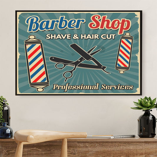 Hairdresser Poster Barber Shop Shave & Hair Cut | Wall Art Gift for Hairstylists