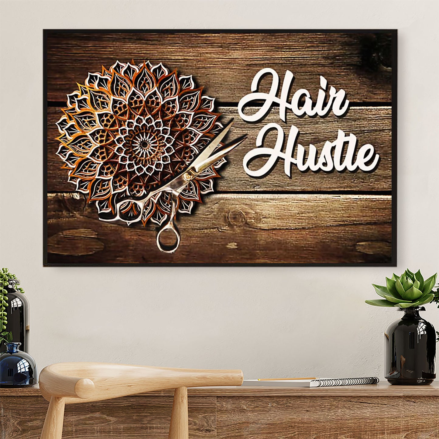 Hairdresser Poster Hair Hustle | Wall Art Gift for Hairstylists