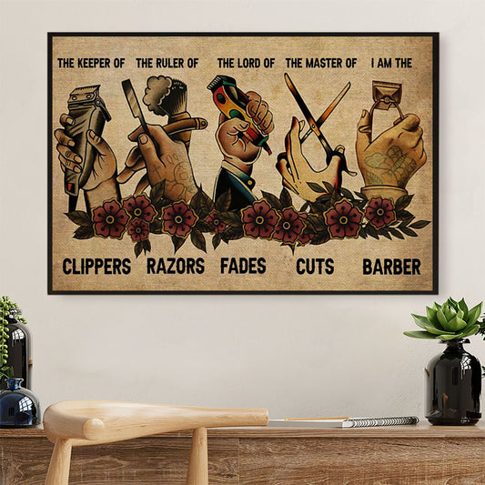 Hairdresser Poster The Keeper Of Clippers | Wall Art Gift for Hairstylists