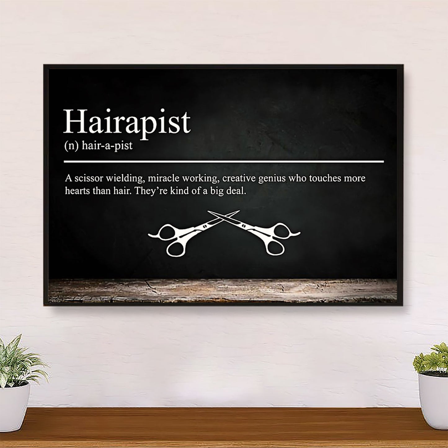 Hairdresser Poster Hairapist Definition | Wall Art Gift for Hairstylists