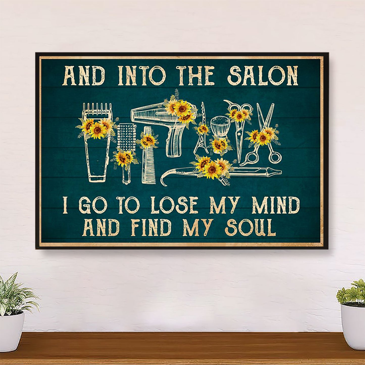 Hairdresser Poster Into The Salon I Go To Lose My Mind | Wall Art Gift for Hairstylists
