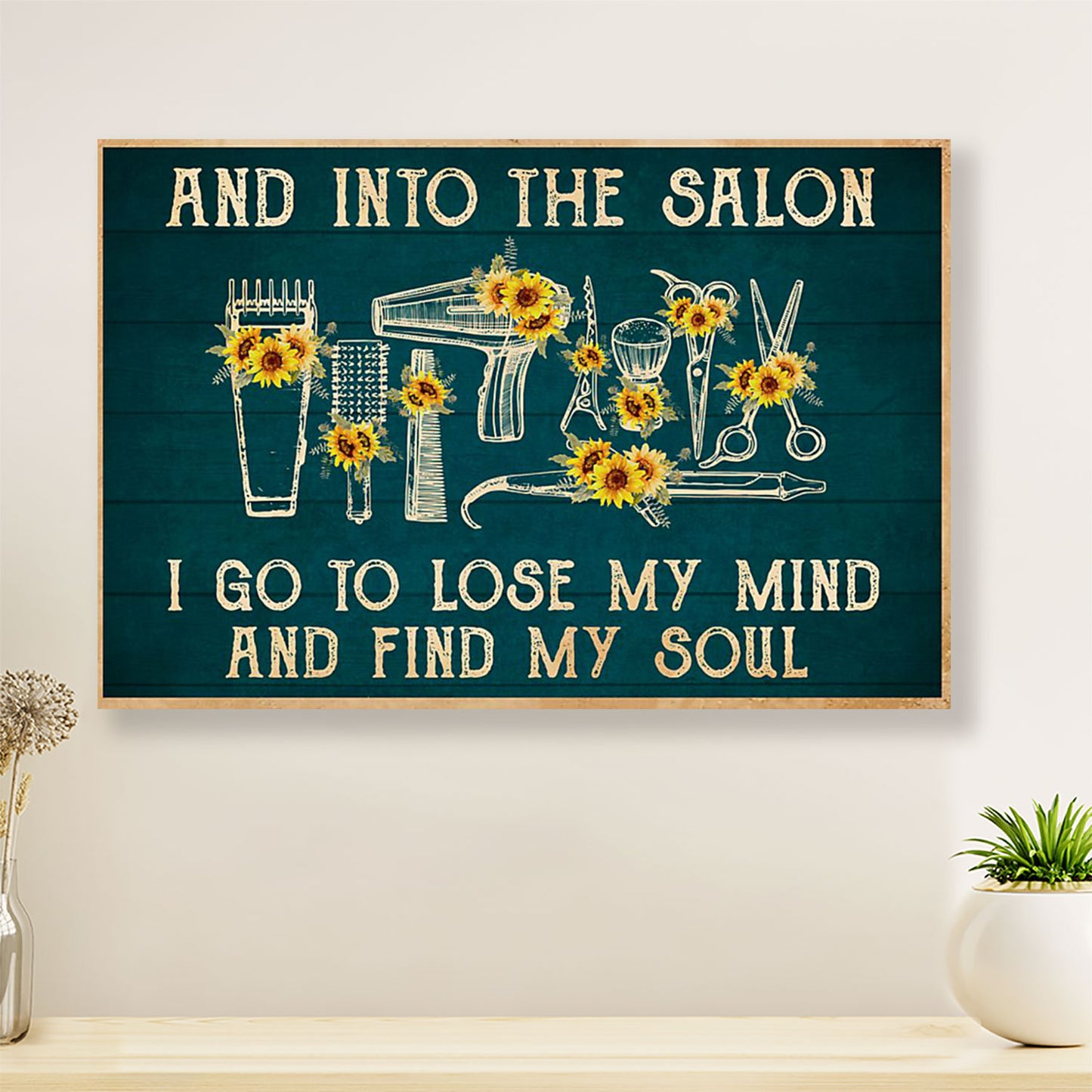 Hairdresser Poster Into The Salon I Go To Lose My Mind | Wall Art Gift for Hairstylists