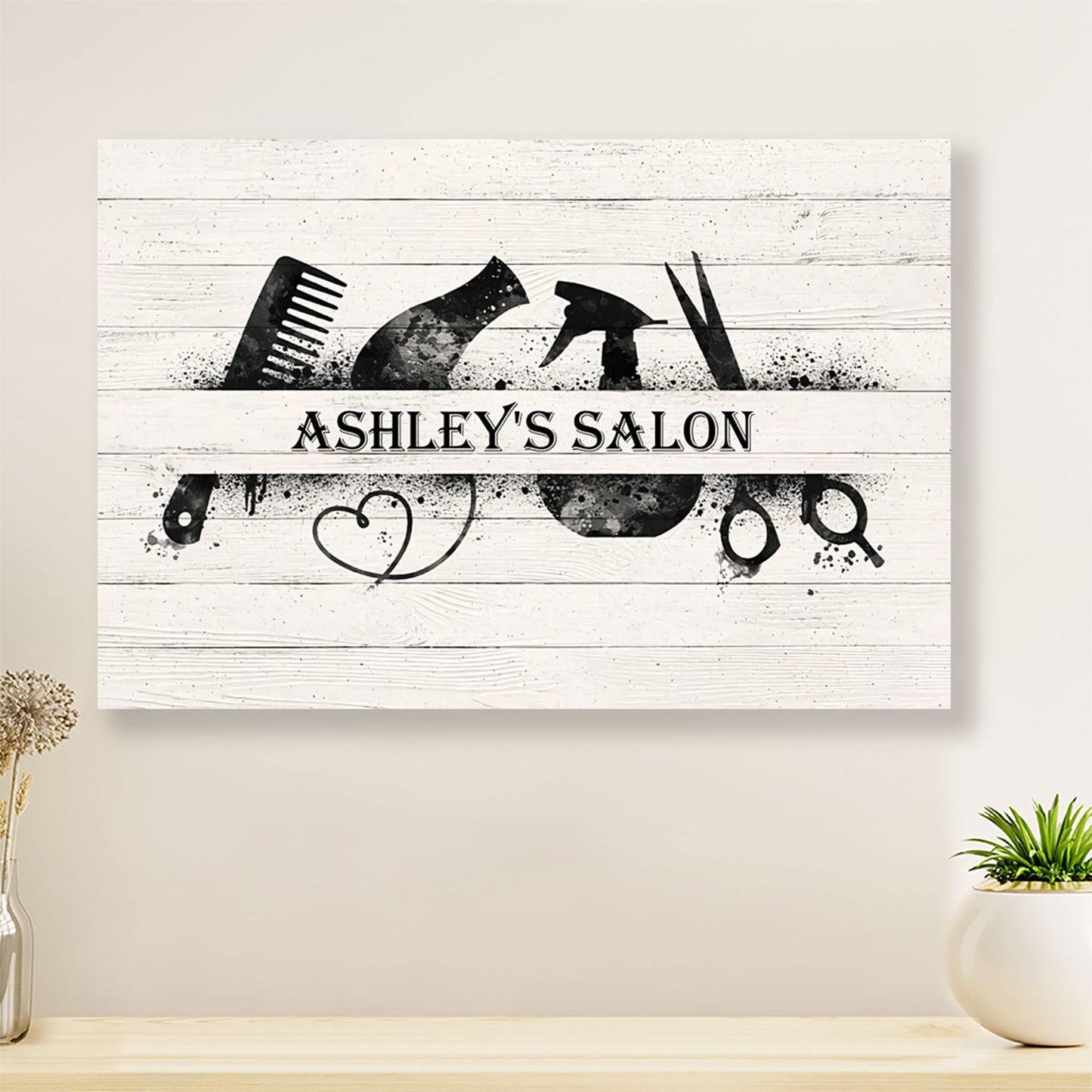 Hairdresser Poster Personalized Hair Salon's Name | Wall Art Gift for Hairstylists