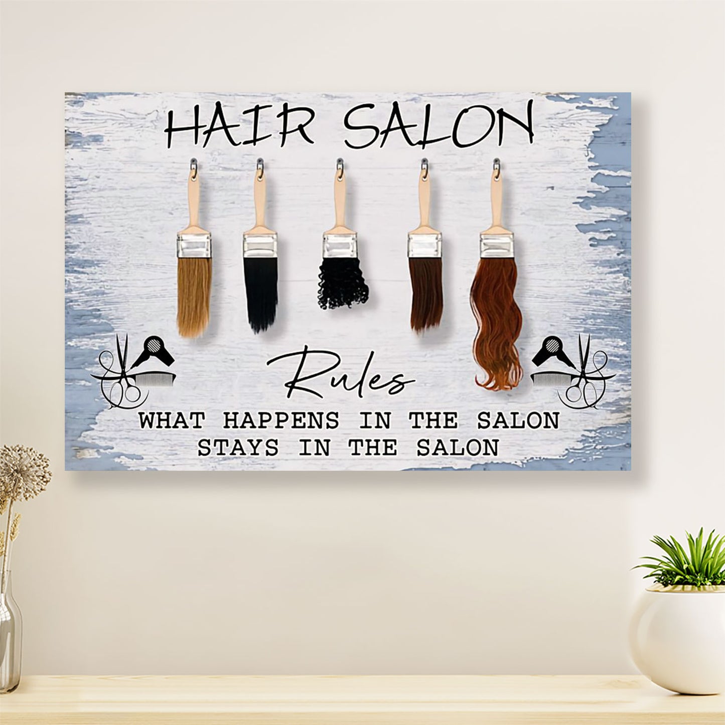 Hairdresser Poster Hair Salon Rules | Wall Art Gift for Hairstylists
