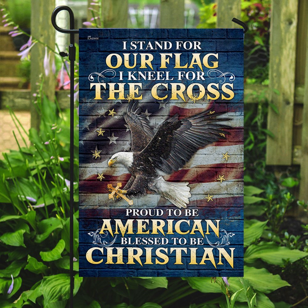 I Stand For Our Flag I Kneel For The Cross Flag