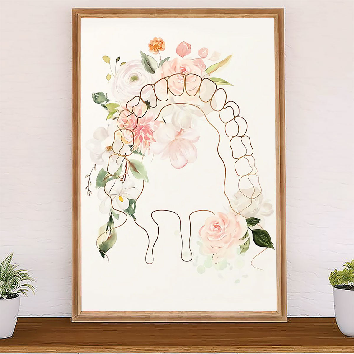 Dental Canvas Teeth Art Painting | Wall Art Gift for Dentist