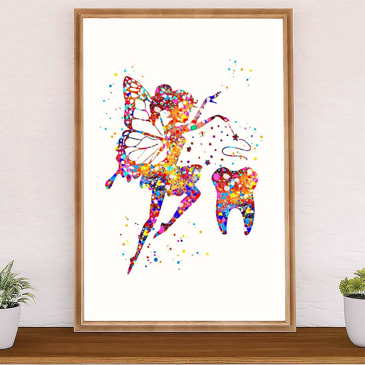 Dental Canvas Tinker Bell Tooth | Wall Art Gift for Dentist