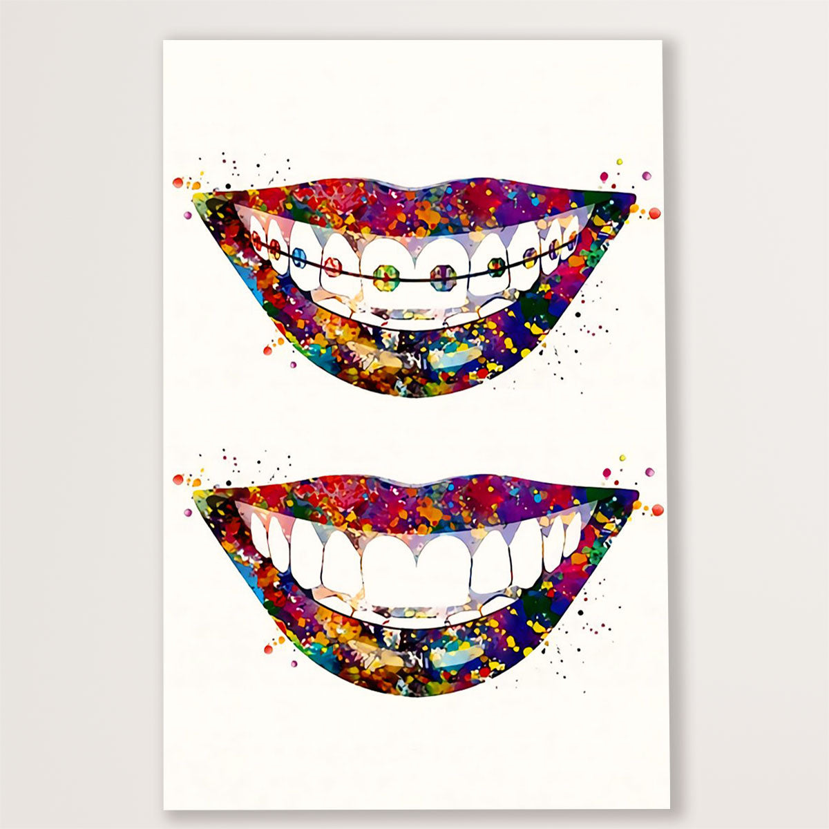 Dental Poster White Teeth Smile | Wall Art Gift for Dentist