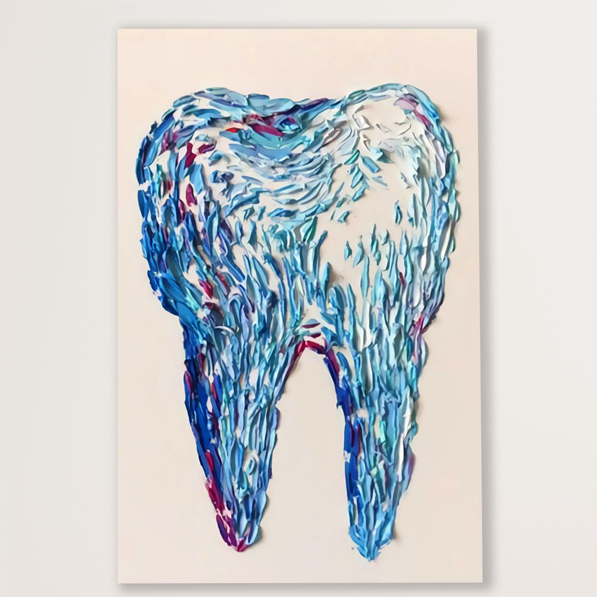 Dental Poster Tooth Art Painting | Wall Art Gift for Dentist