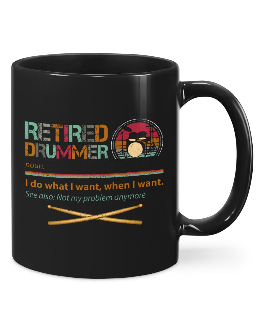 Drumming Coffee Mug | Retired Drummer | Drinkware Gift for Drummer