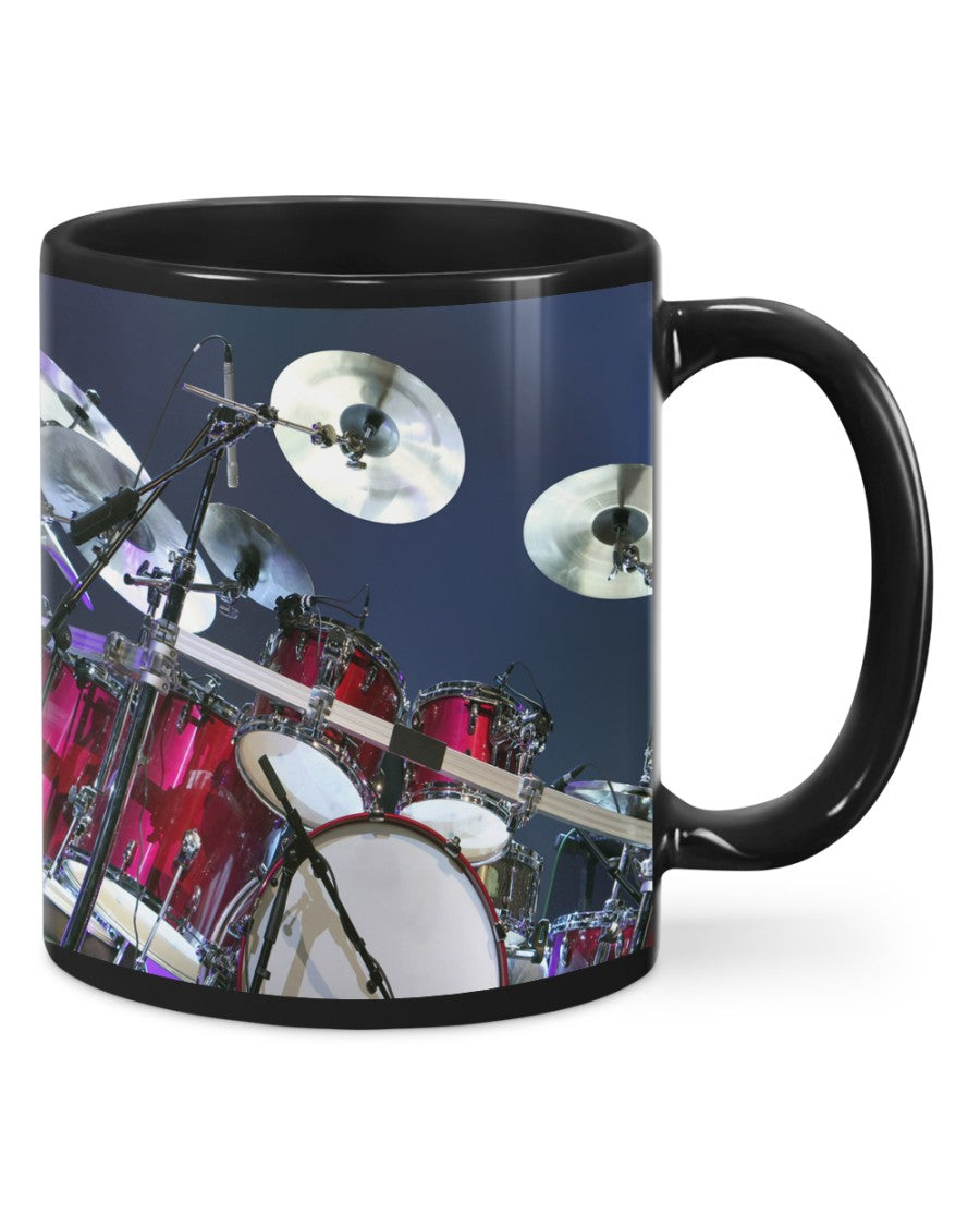 Drumming Coffee Mug | Drum Set | Drinkware Gift for Drummer