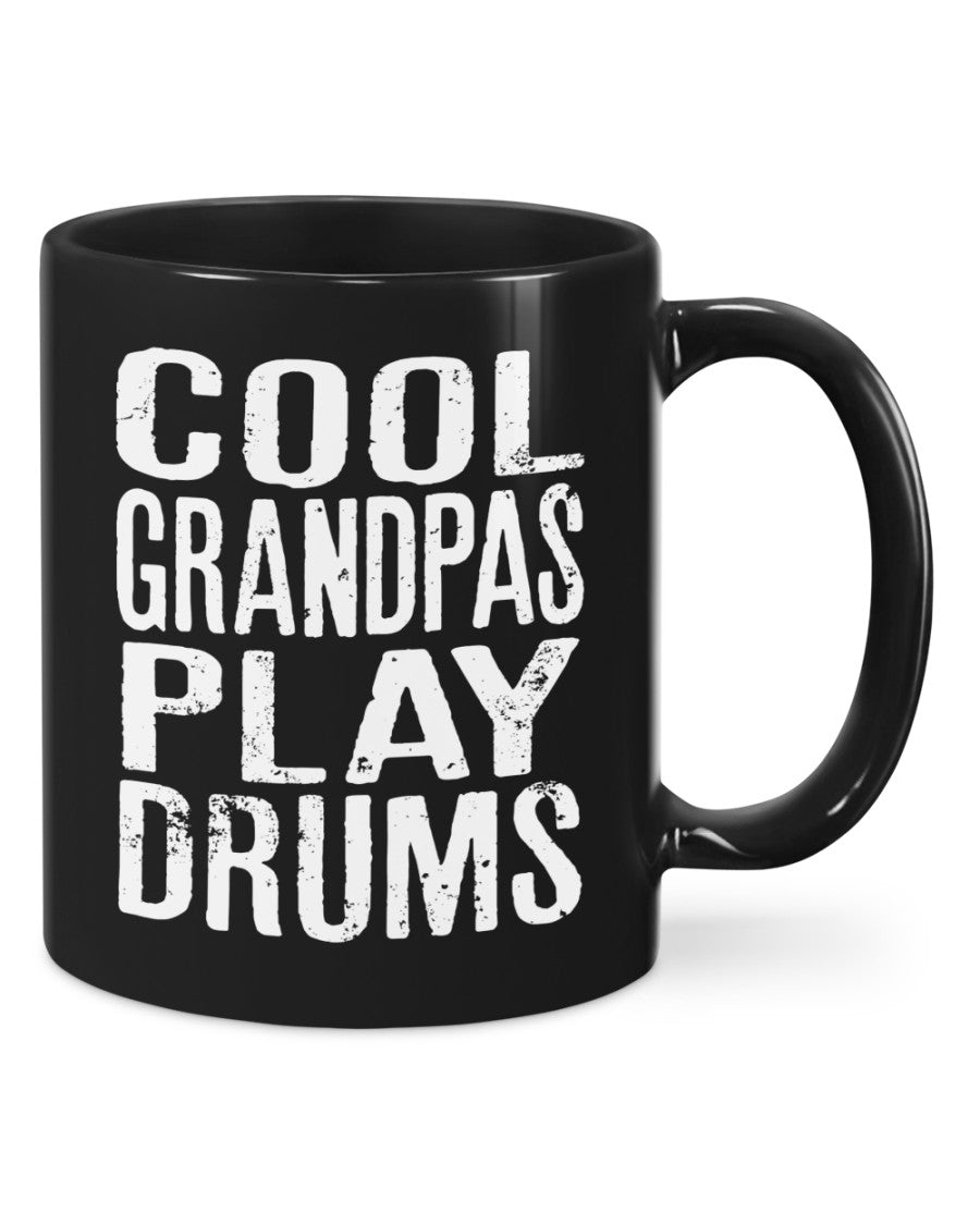 Drumming Coffee Mug | Cool Grandpas Play Drums | Drinkware Gift for Drummer
