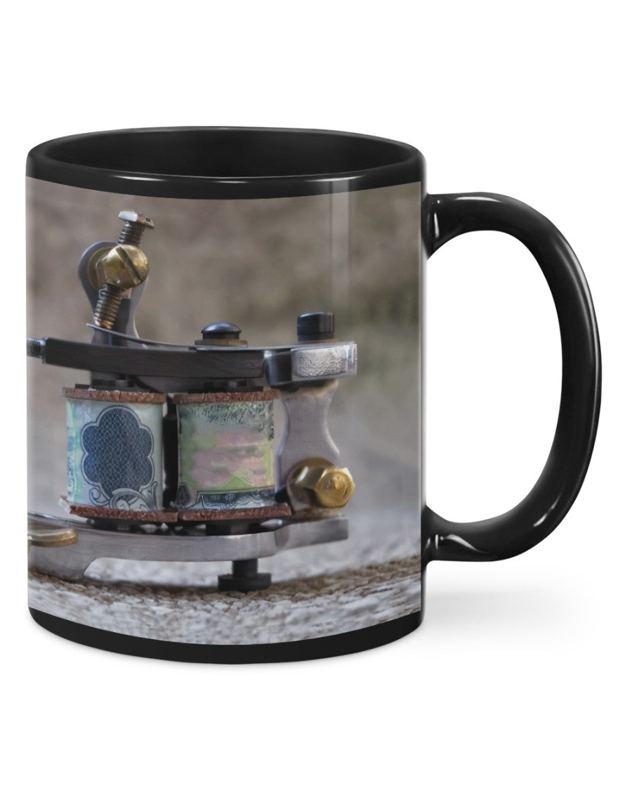 Tattoo Coffee Mug | Tattoo Machine | Drinkware Gift for Tattoo Artist, Tattoo Lover