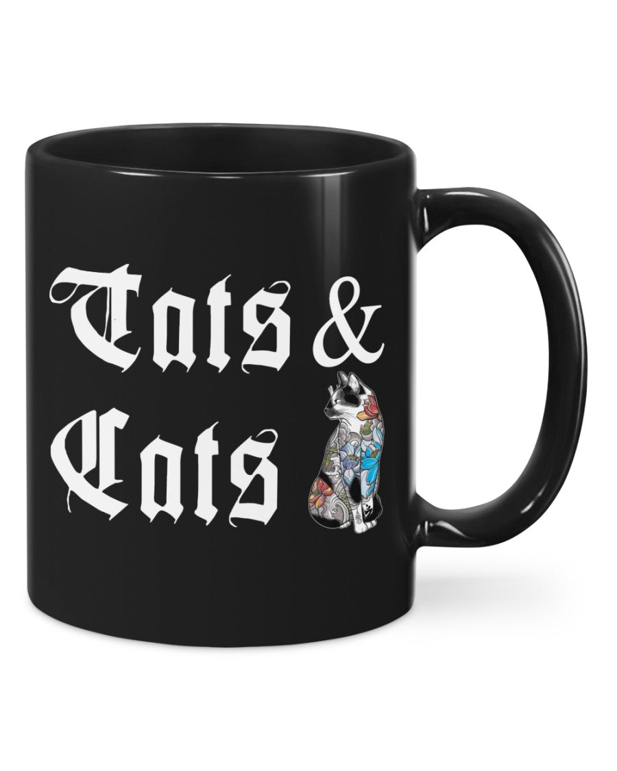 Tattoo Coffee Mug | Tats & Cats | Drinkware Gift for Tattoo Artist, Tattoo Lover