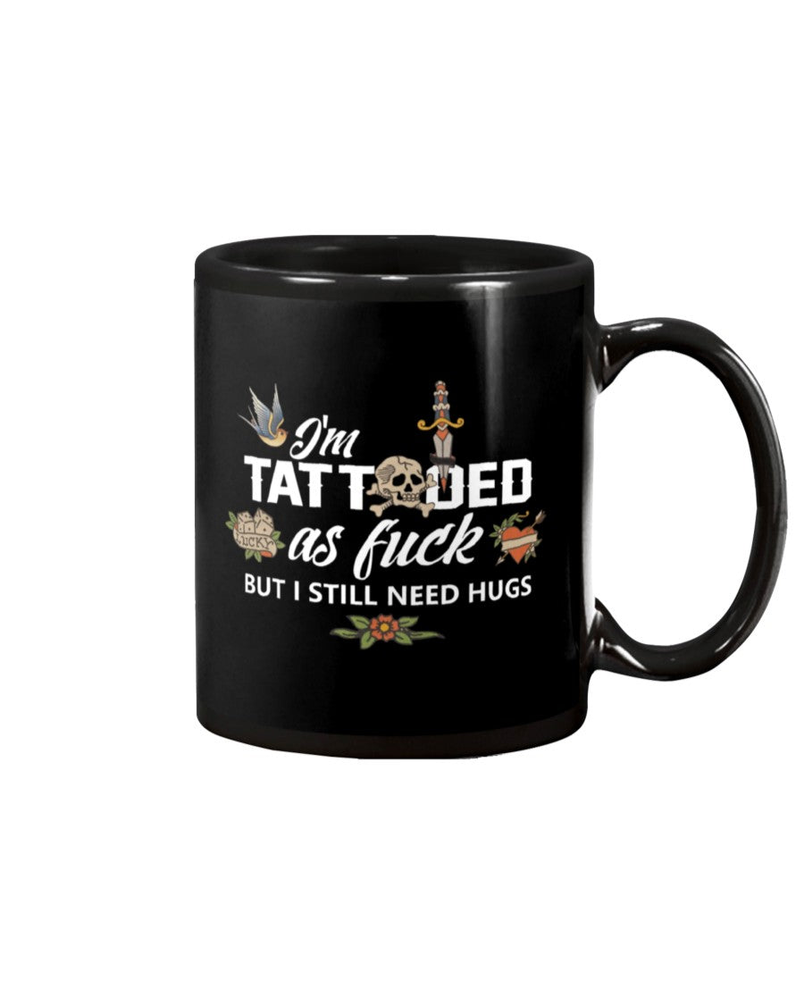 Tattoo Coffee Mug | I'm Tattooed As Fk | Drinkware Gift for Tattoo Artist, Tattoo Lover