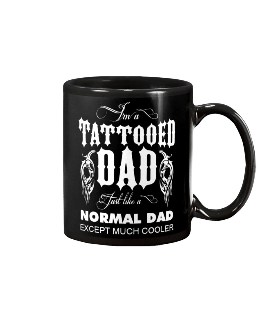 Tattoo Coffee Mug | I'm A Tattooed Dad | Drinkware Gift for Tattoo Artist, Tattoo Lover