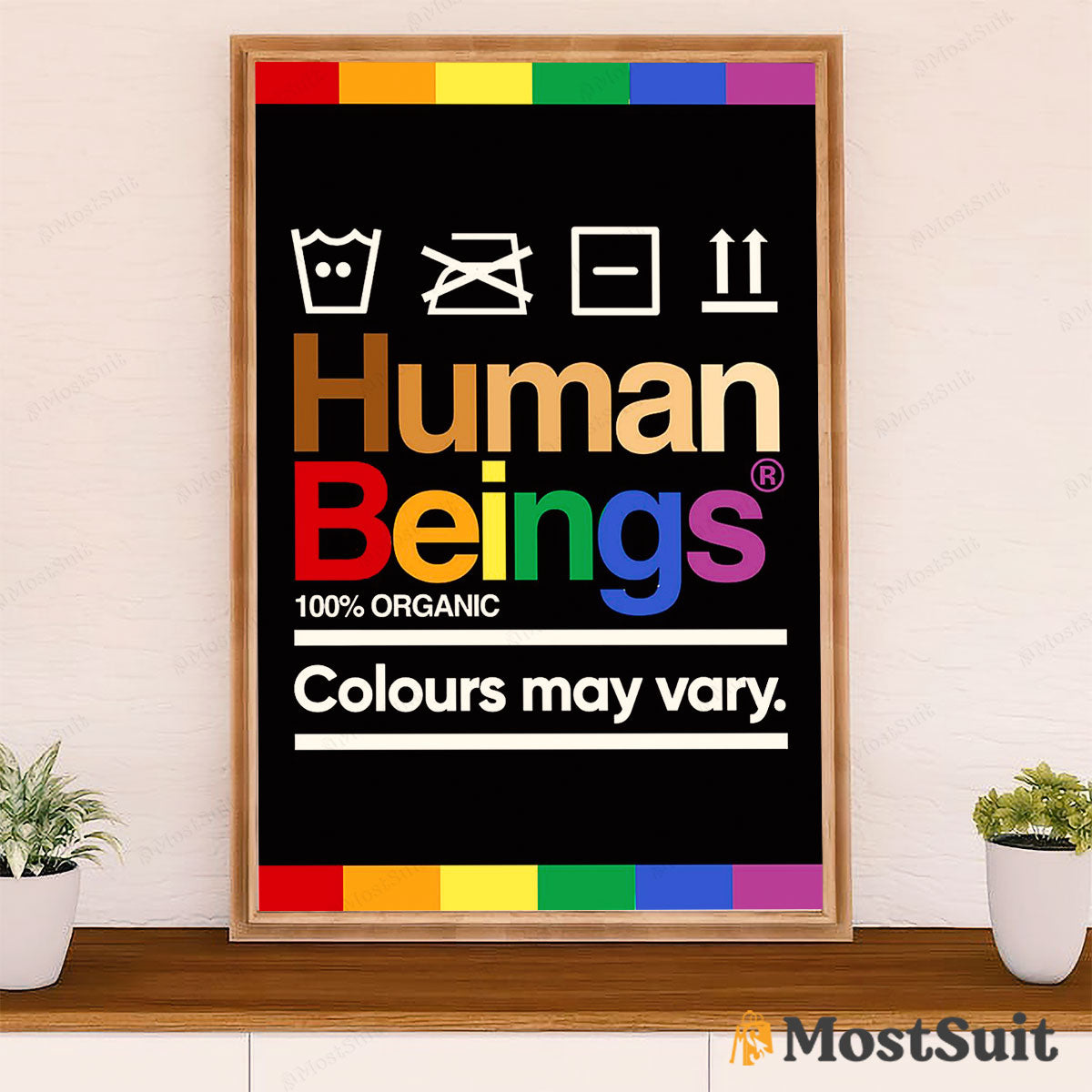 LGBT Gay Pride Month Poster Room Wall Art | Human Beings