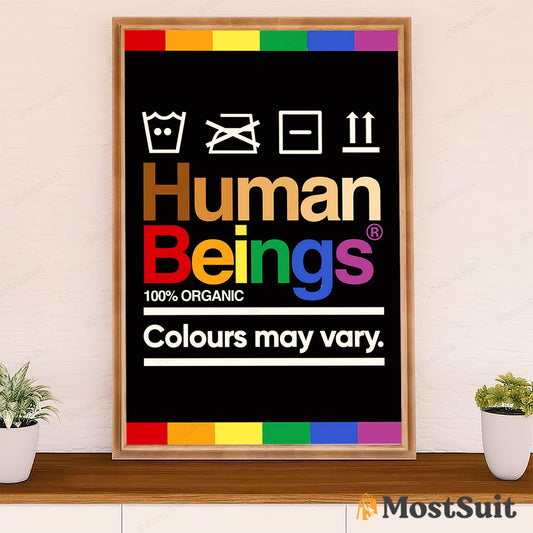 LGBT Gay Pride Month Poster Room Wall Art | Human Beings