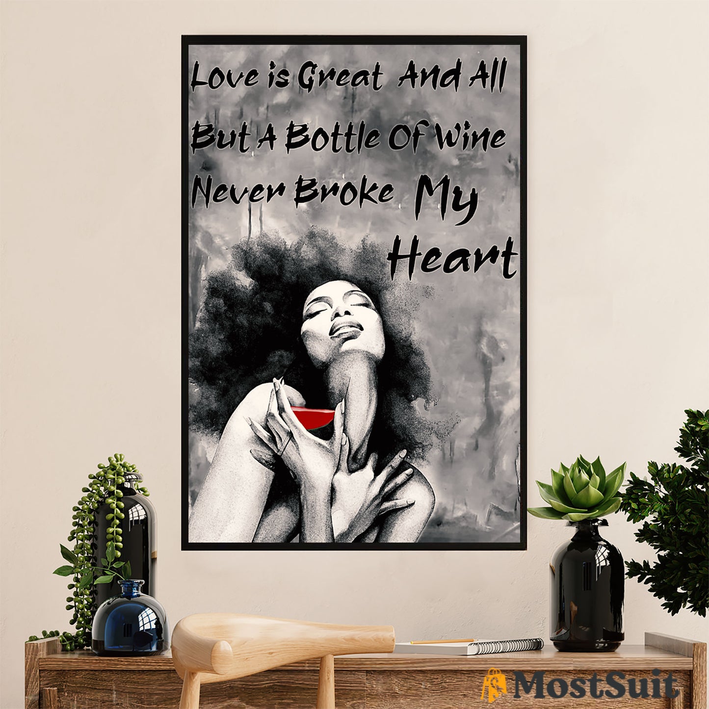 African American Afro Poster | Gift for Black Girl | Juneteenth Day Room Wall Art - Never Broke My Heart
