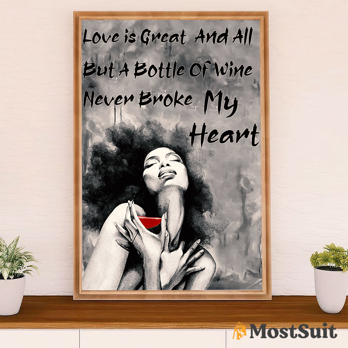 African American Afro Poster | Gift for Black Girl | Juneteenth Day Room Wall Art - Never Broke My Heart