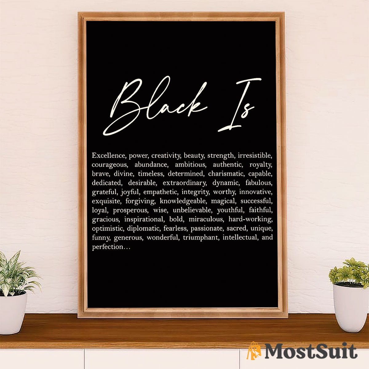African American Afro Poster | Gift for Black Girl | Juneteenth Day Room Wall Art - Black Definition
