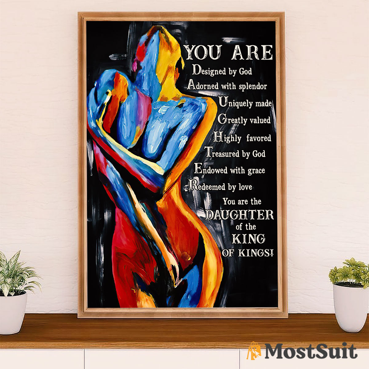 African American Afro Poster | Gift for Black Girl | Juneteenth Day Room Wall Art - Daughter of the King