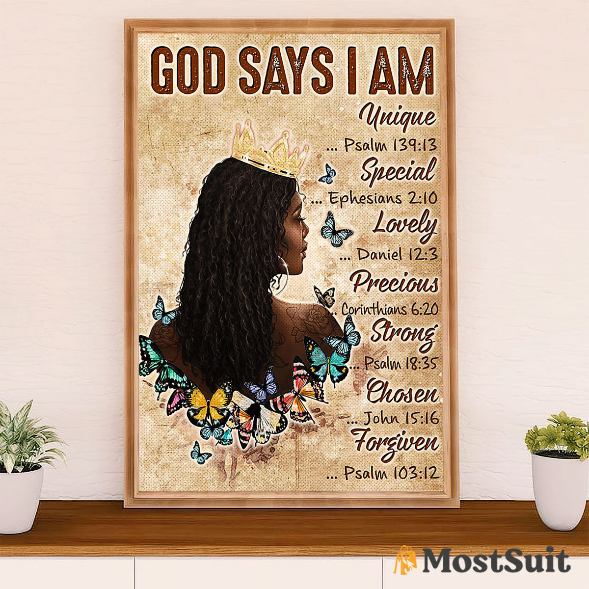 African American Afro Poster | Gift for Black Girl | Juneteenth Day Room Wall Art - God Says I Am Special