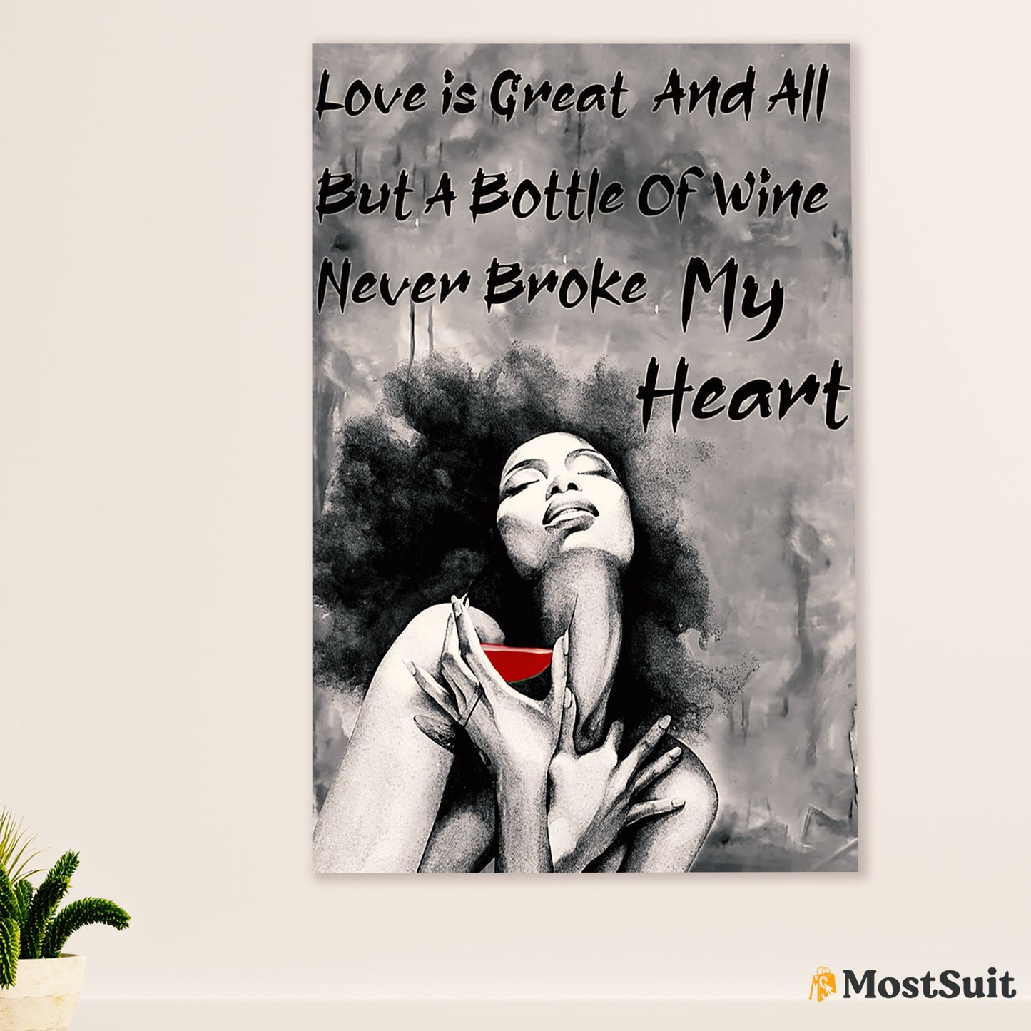 African American Afro Poster | Gift for Black Girl | Juneteenth Day Room Wall Art - Never Broke My Heart