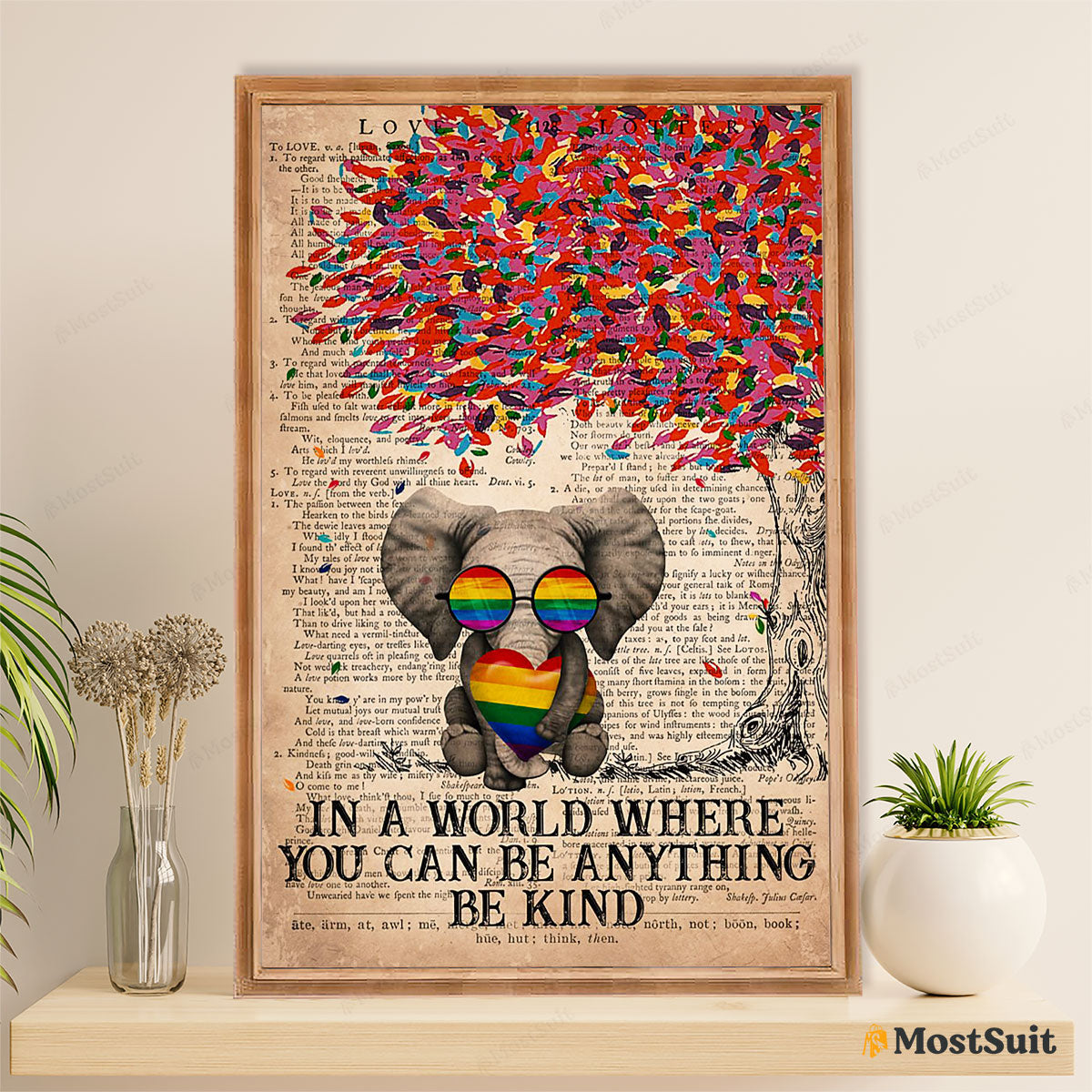 LGBT Gay Pride Month Poster Room Wall Art | Elephant Be Kind