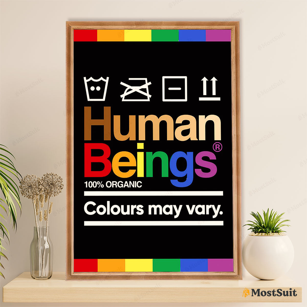 LGBT Gay Pride Month Poster Room Wall Art | Human Beings