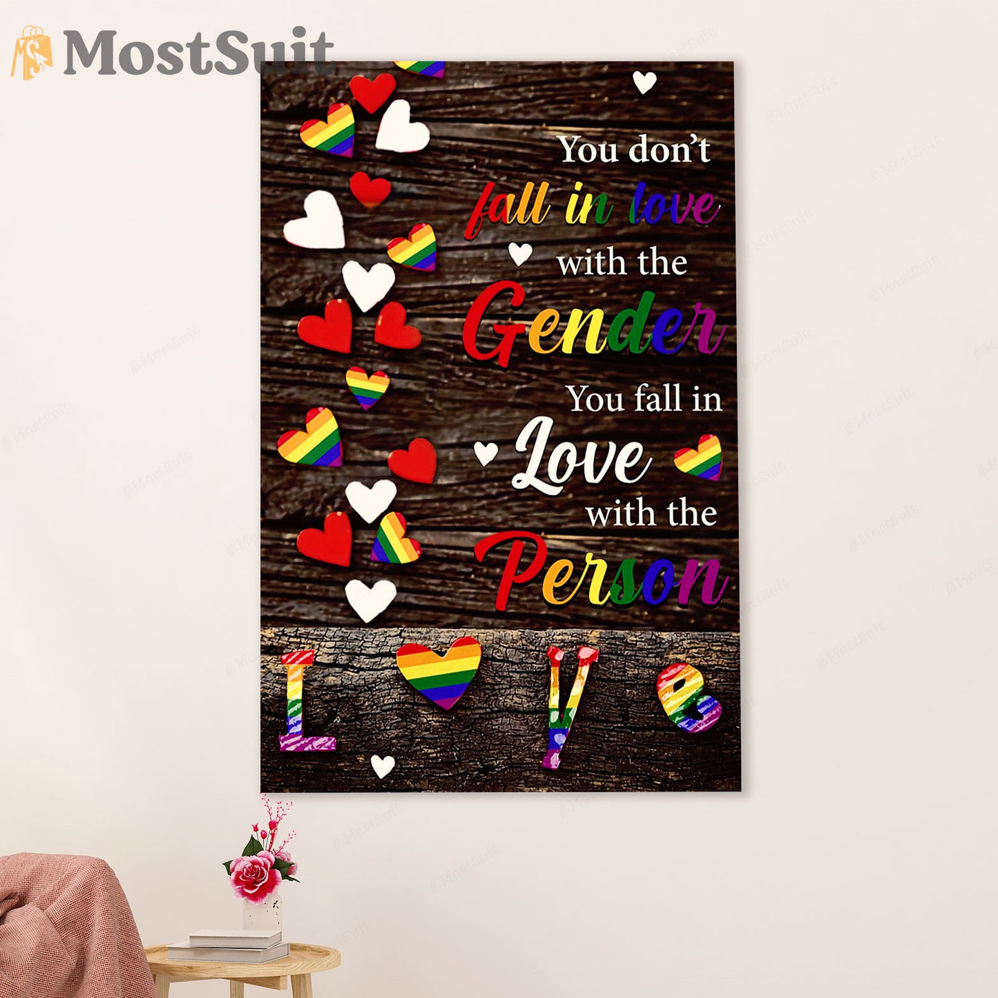 LGBT Gay Pride Month Poster Room Wall Art | Love Inspirational Quotes