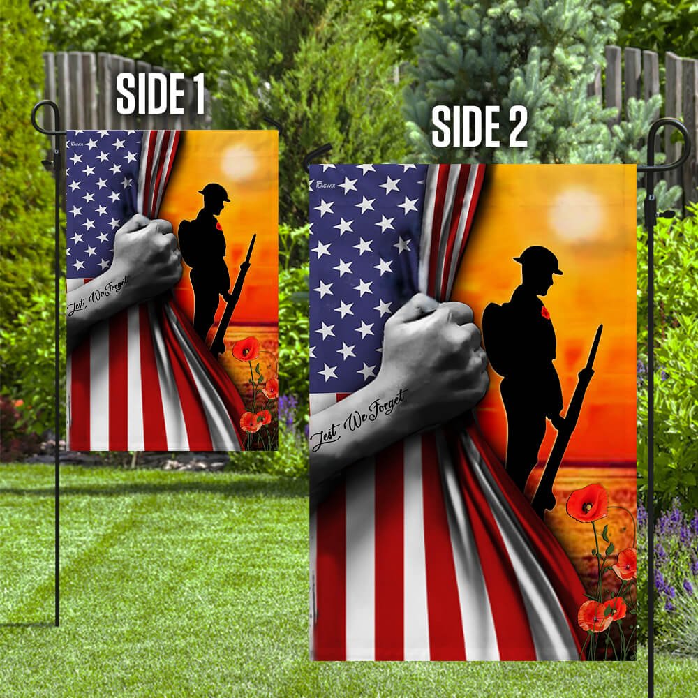 Veteran. Lest We Forget Flag