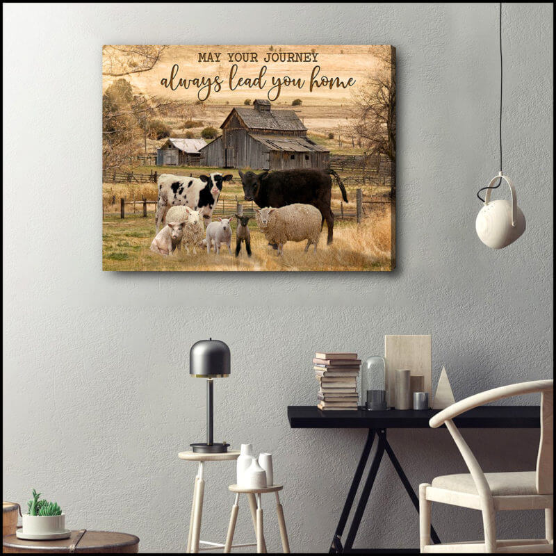 Canvas Poster Farm May Your Journey
