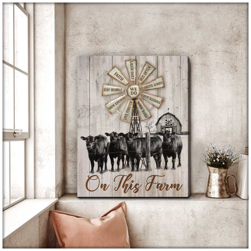 Mostsuit On This Farm Cow and Farm Canvas Poster Wall Art Decor