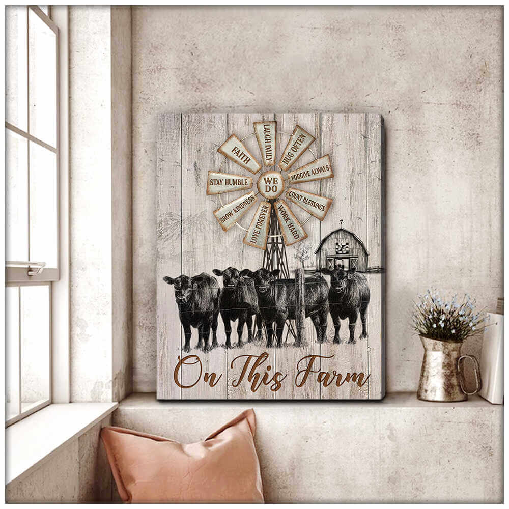 Mostsuit On This Farm Cow and Farm Canvas Poster Wall Art Decor