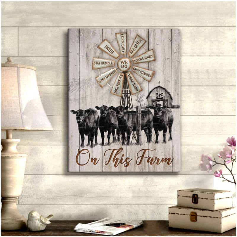 Mostsuit On This Farm Cow and Farm Canvas Poster Wall Art Decor