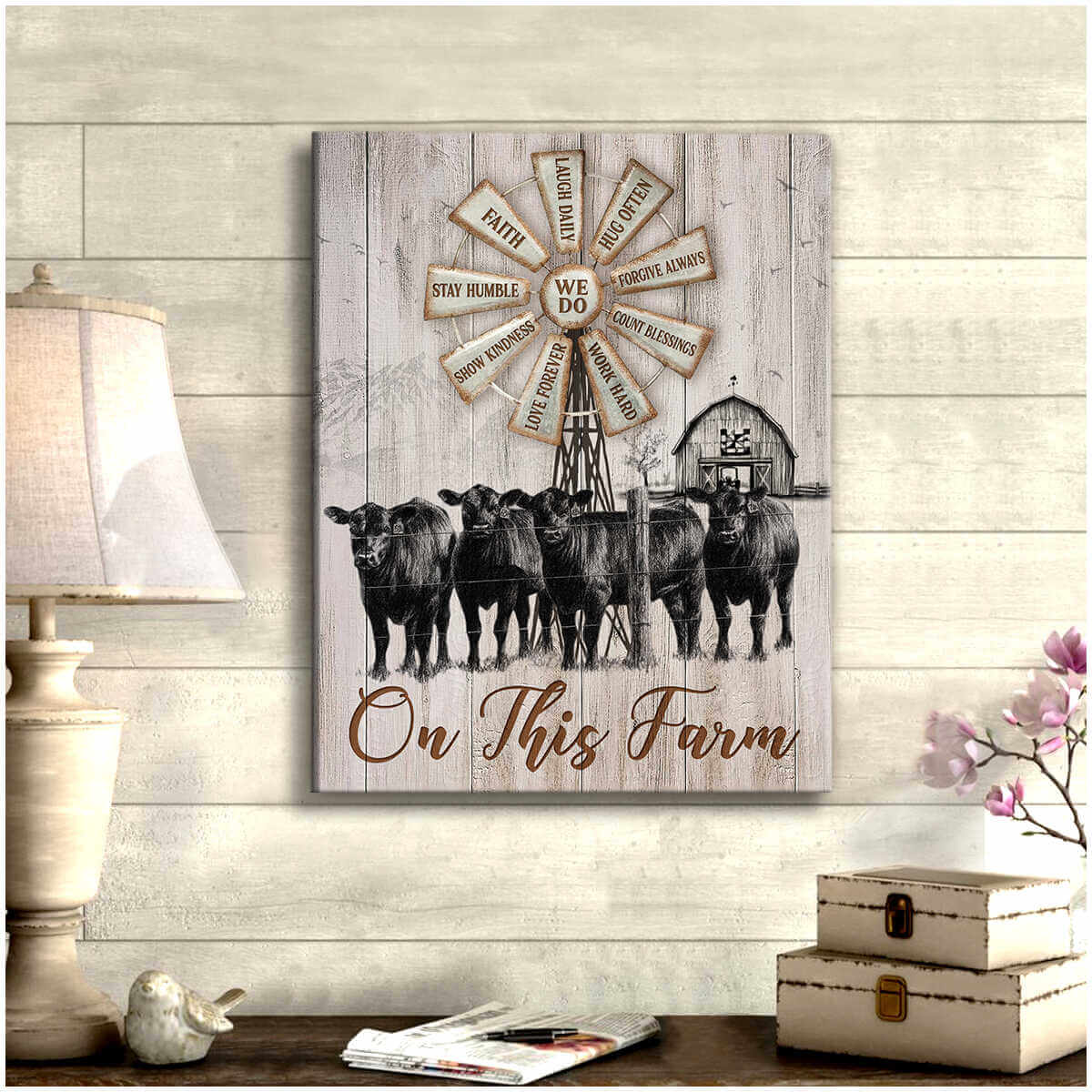 Mostsuit On This Farm Cow and Farm Canvas Poster Wall Art Decor