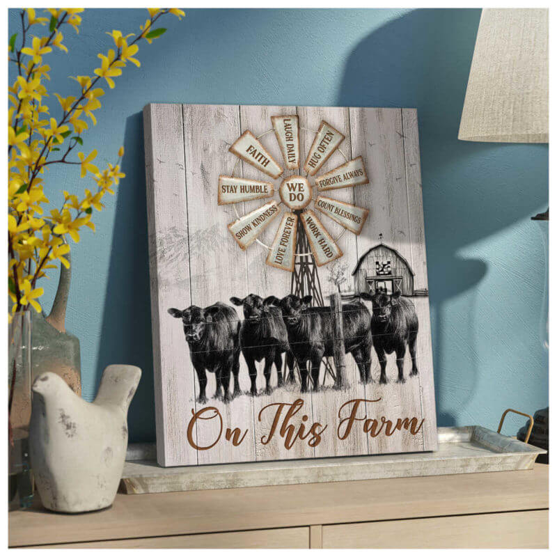 Mostsuit On This Farm Cow and Farm Canvas Poster Wall Art Decor