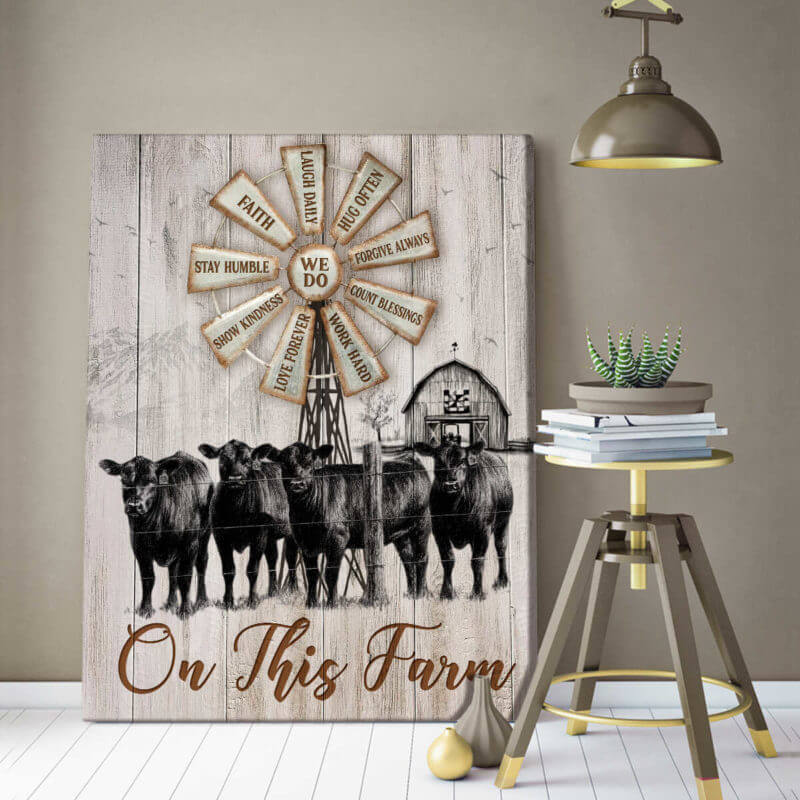 Mostsuit On This Farm Cow and Farm Canvas Poster Wall Art Decor