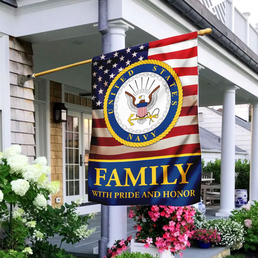 Family With Pride And Honor U.S. Navy Flag