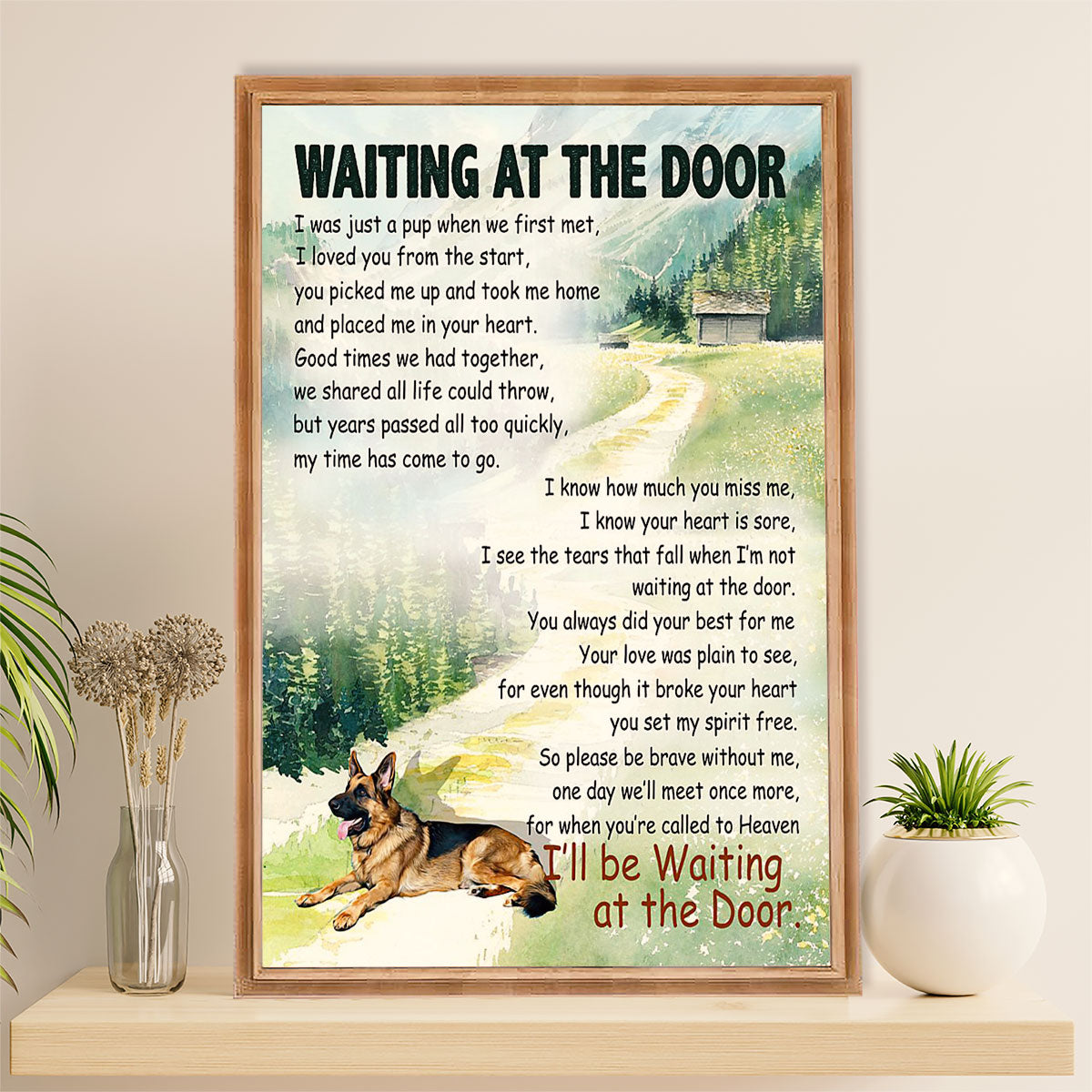 German Shepherd Canvas Prints | Dog Memorial | Wall Art Gift for Shepherd Dog Lover