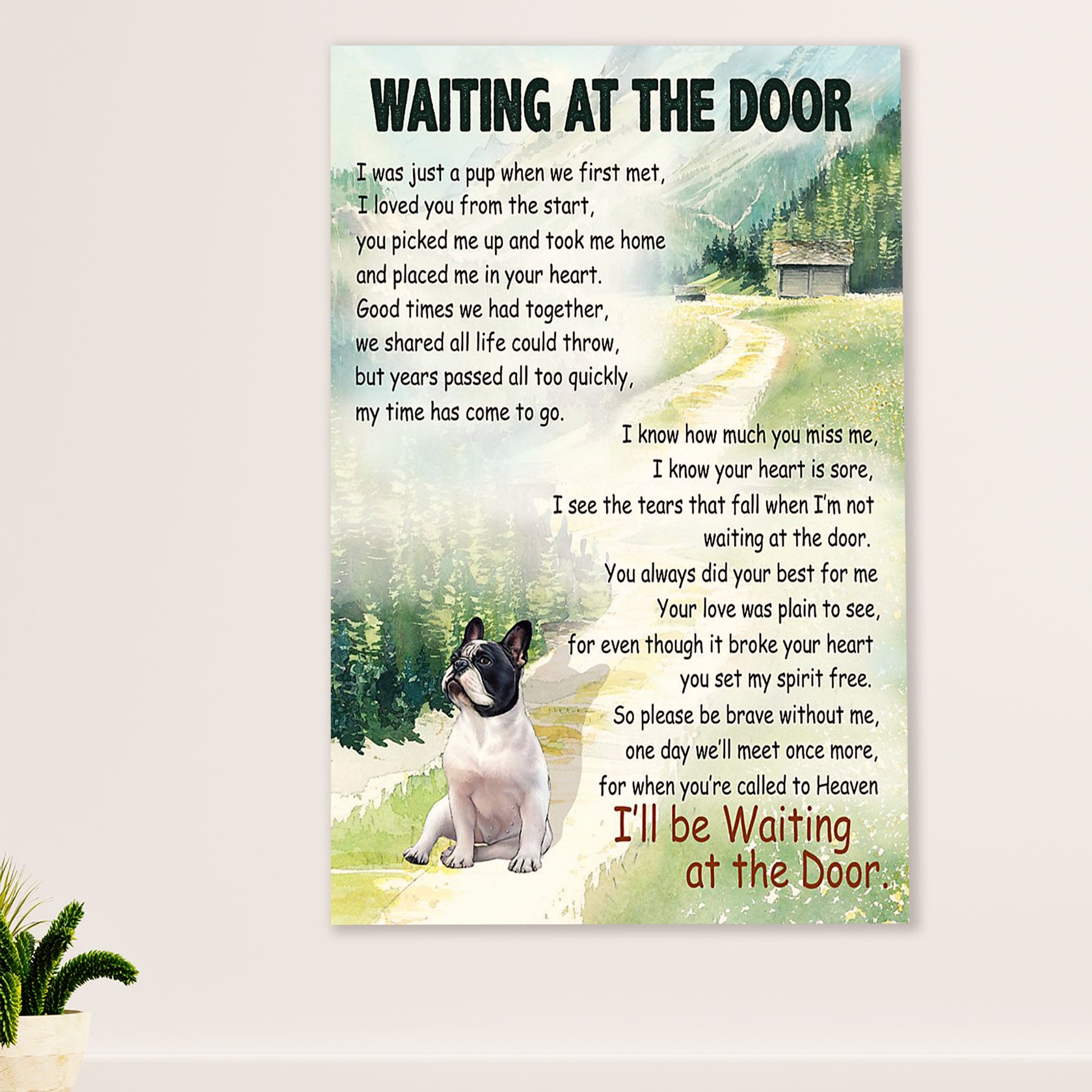 French Bulldog Canvas Wall Art Prints | Dog Memorial | Gift for French Bulldog Dog Lover