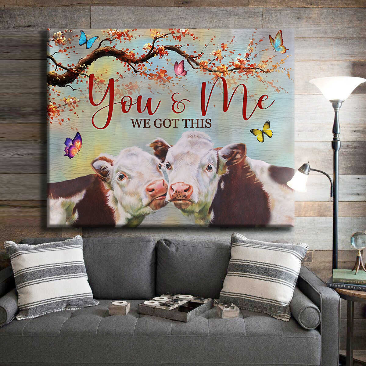 Mostsuit You and me We got this Farm Cows Canvas Wall Art Decor