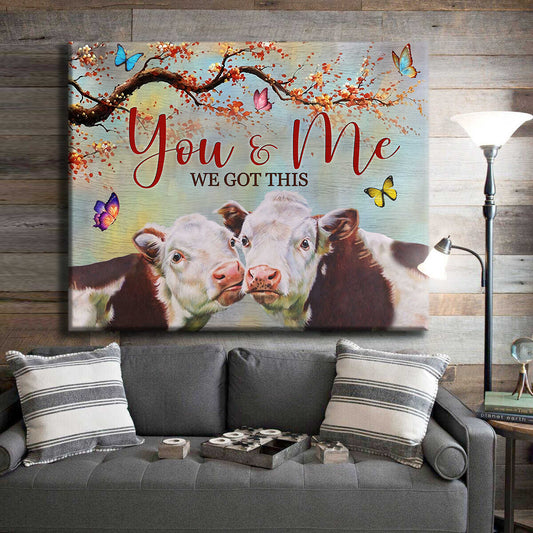 Mostsuit You and me We got this Farm Cows Canvas Wall Art Decor